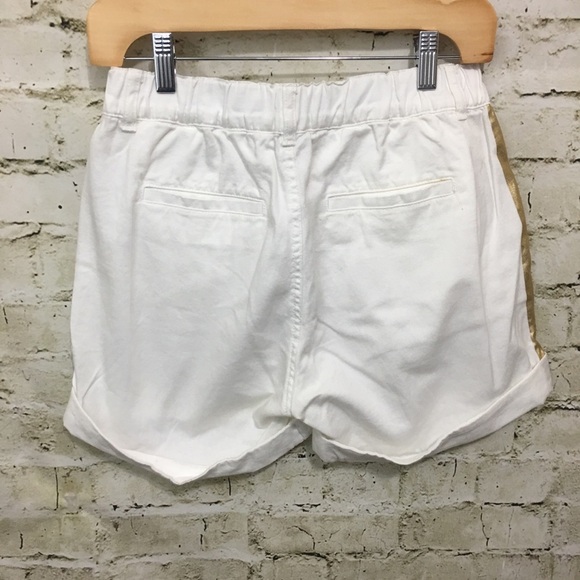 J Crew Gold Foil Tuxedo Striped Shorts - Picture 4 of 6